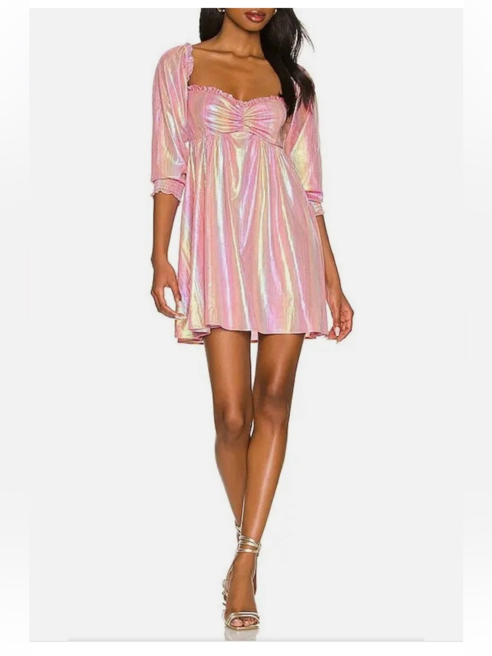 Show Me Your Mumu Downtown Mini dress in Rainbow Sunset Shine - Small